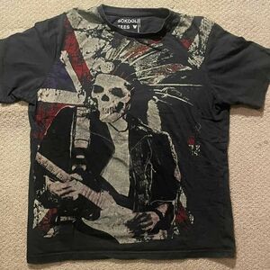 SOKO Black Graphic Tee with Skull Design